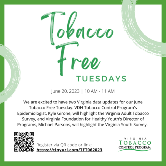 June Tobacco Free Tuesday Webinar Flyer