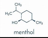 Structural formula of menthol