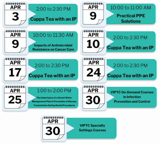 VIPTA April Events Calendar 