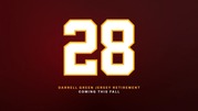 Announcement of the retirement of Darrell Green's number 28 jersey