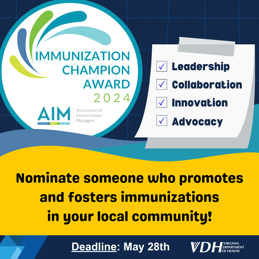 Immunization Champion Award Flyer
