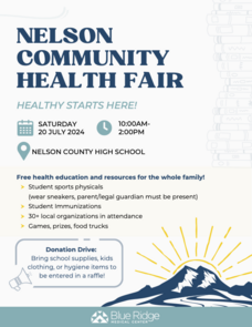 Nelson County Health Fair flyer.