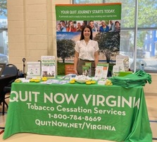 Natalie Gospodinoff, Northern Regional Coordinator, at a health fair.