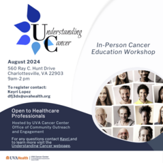 UVA Cancer Center Workshop flyer.