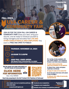 UVA Career & Community Fair flyer.