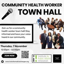 Community Health Worker Town Hall graphic.