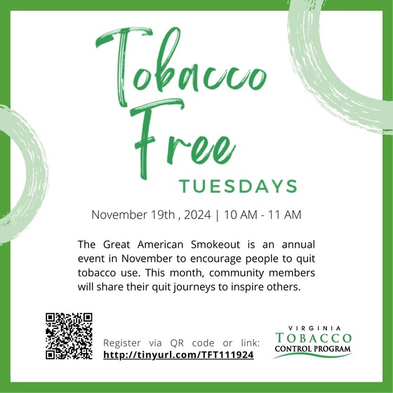 November Tobacco Free Tuesday flyer