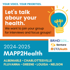 Your voice. Your priorities. Let's talk about your health. We want to join your group for interviews and focus groups! 