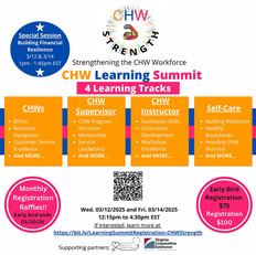 CHW Strength CHW Learning Summit flyer.