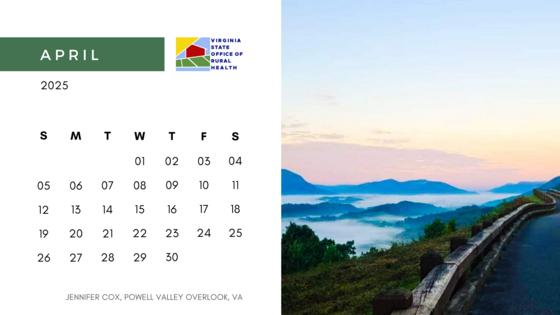 VA-SORH April Calendar