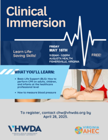 Clinical Immersion training flyer.