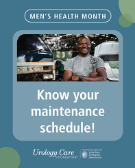 Men's Health Month. Know your maintenance schedule!
