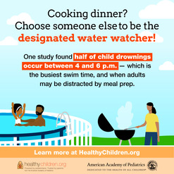 Cooking dinner? Choose someone else to be the water watcher.