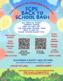 FCPS Back to School Bash flyer.
