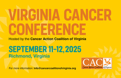 Decoration advertisement for Virginia Cancer Conference, hosted by the Cancer Action Coalition of Virginia.
