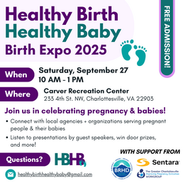 9/27 Healthy Birth Healthy Baby Birth Expo flyer.