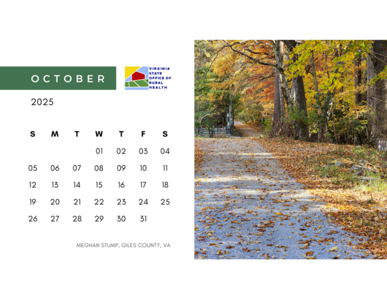 October Digital Calendar