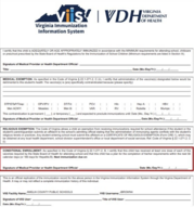 image of the VIIS form