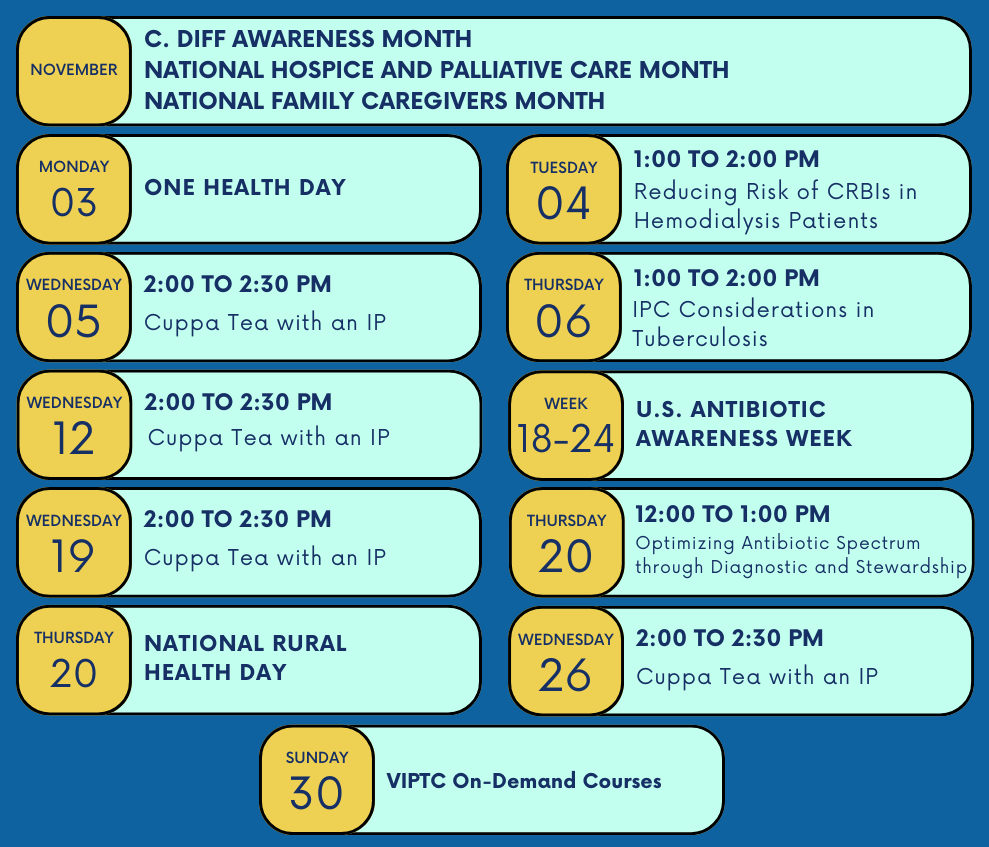 November VIPTA Events Calendar 