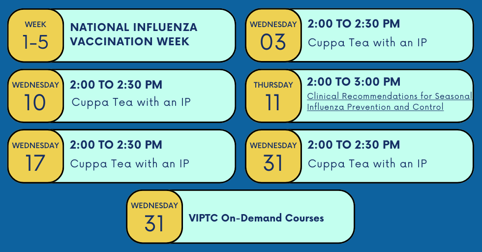 November VIPTA Calendar of Events