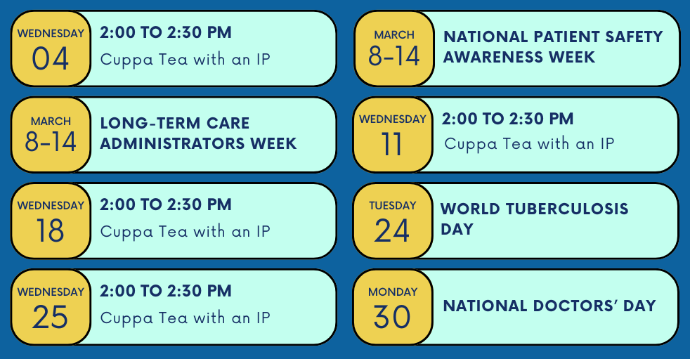 March VIPTA Events Calendar 