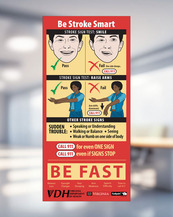 Stroke Smart window cling in an office