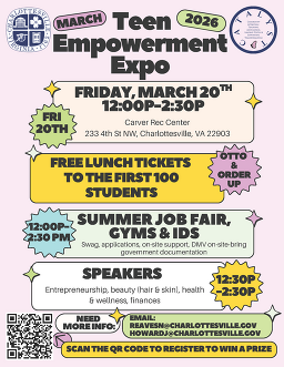 Charlottesville Teen Expo flyer