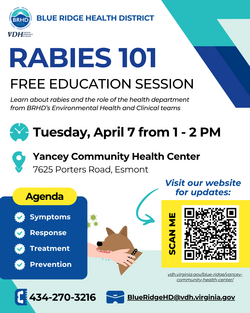 Rabies 101 session flyer