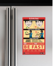 Stroke Smart magnet on fridge