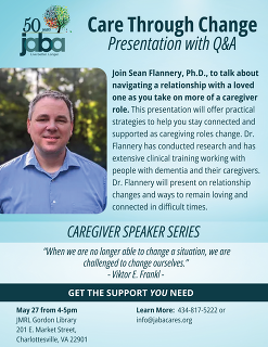 5/27 Caregiver Speaker Series flyer