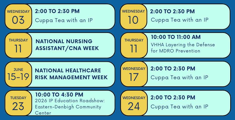June VIPTA Calendar of Events
