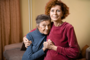 Caregiver and elderly patient