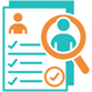 Icon of clipboard and health screening