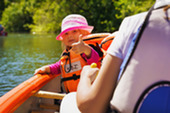 Water Safety Image of a girl in a canoe