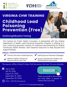 CHW Child Lead Prevention Training flyer