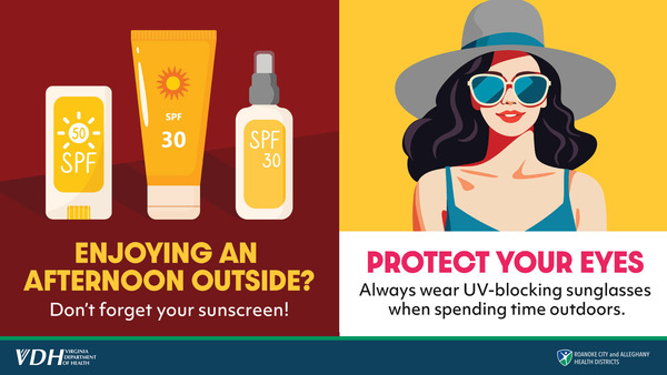 Sunscreen and eye protection