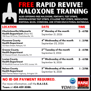 Rapid REVIVE! Naloxone Training September training schedule