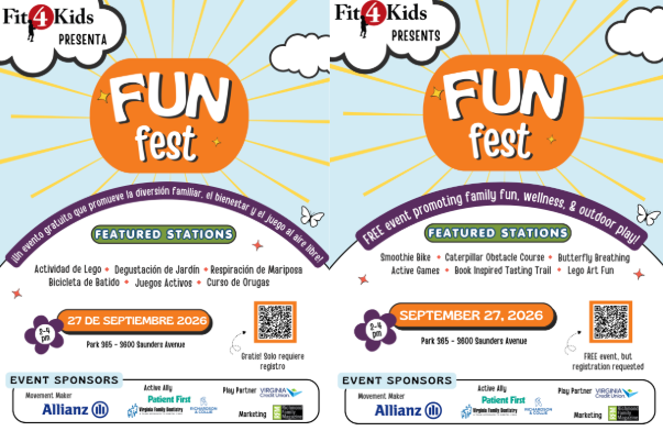 Fit 4 Kids Upcoming Event Flyers
