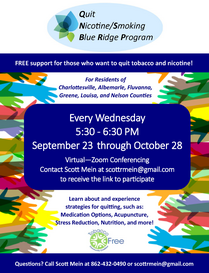 Quit Smoking/Nicotine Blue Ridge Class Flyer