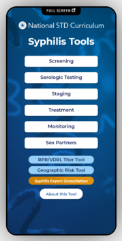 Image showing the syphilis app on a phone