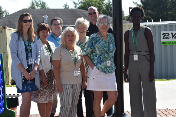 CIty Hall Staff - watching grand opening celebration