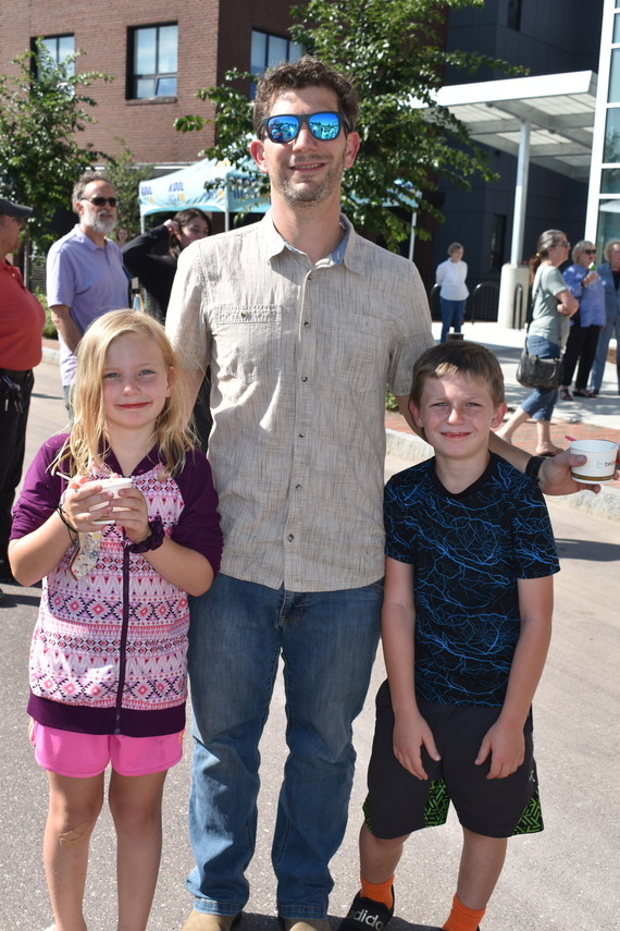 Tom Dipietro and kids - Grand Opening City Hall