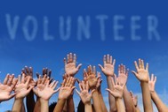 Volunteer - blue with hands