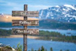 Rest Reflect Recharge sign