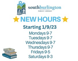 Library New Hours 1/9/2023