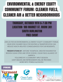 Cleaner Fuels, Cleaner Air, & Better Neighborhoods - October 19th