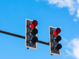 Traffic signals stock photo