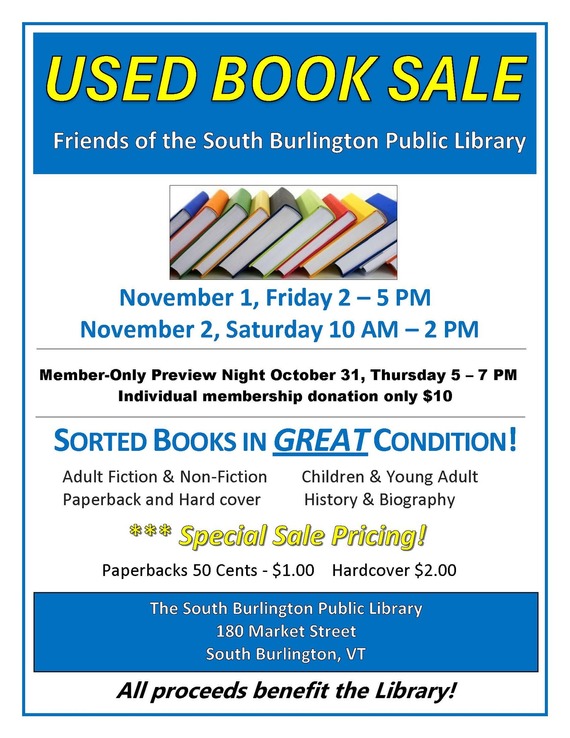November Used Book Sale 2024