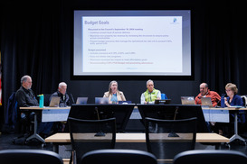 City Manager presenting the FY26 budget to the City Council