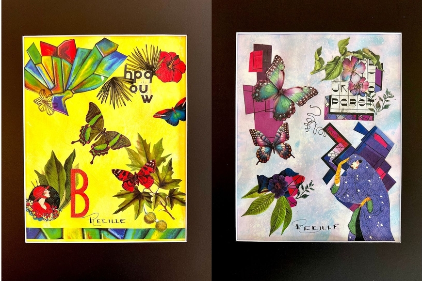 Mixed media collages